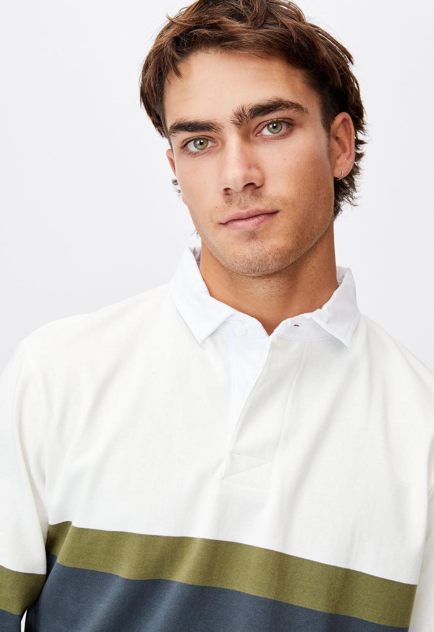 Cotton On - Rugby long sleeve polo - multi
