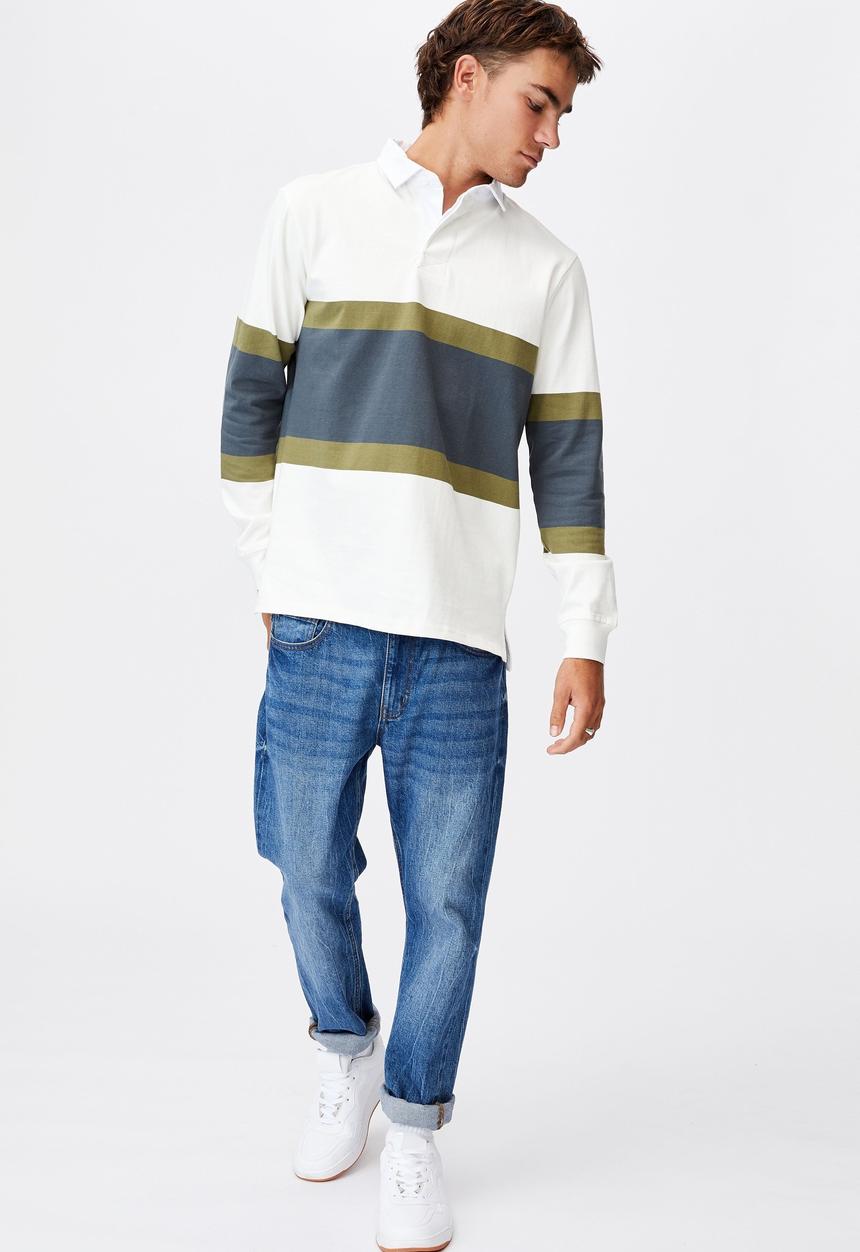 Cotton On - Rugby long sleeve polo - multi