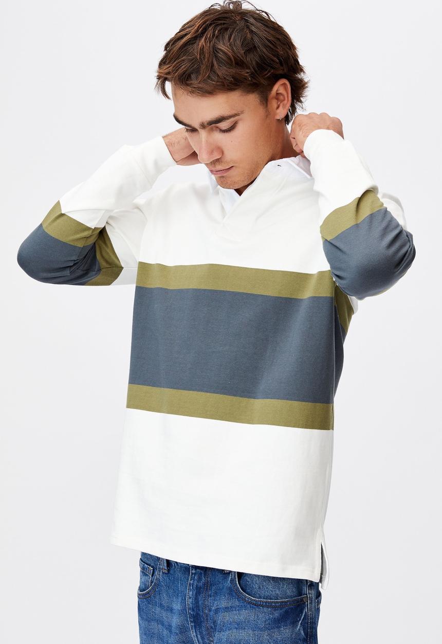 Cotton On - Rugby long sleeve polo - multi