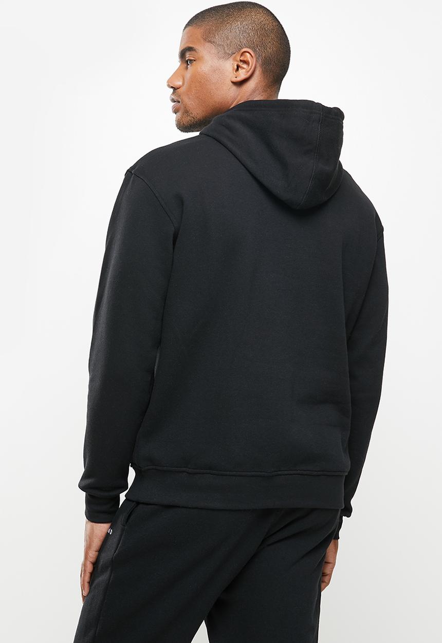 Jonathan D - Oversized fit branded hoodie - black