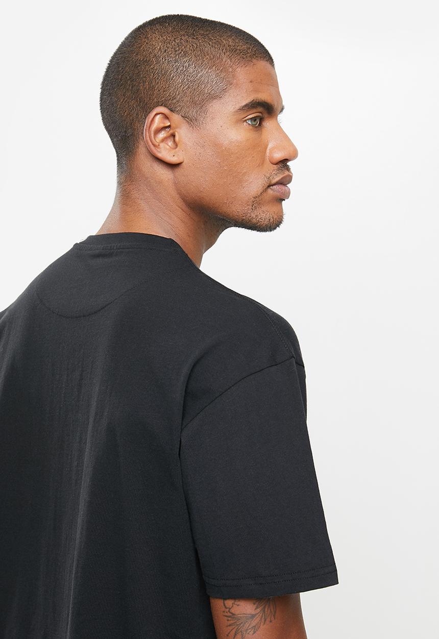 Jonathan D - Oversized branded crew neck T-shirt - black