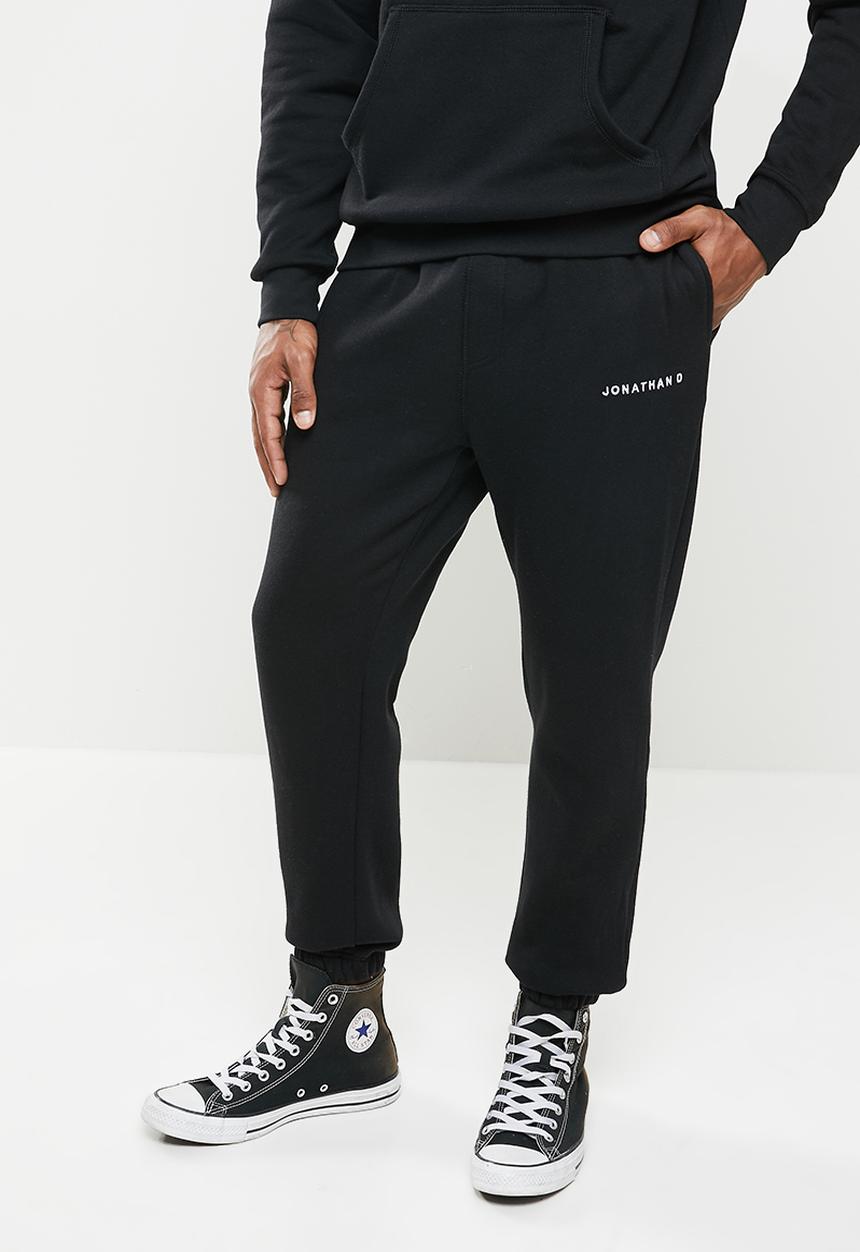 Jonathan D - Brand regular fit sweatpants - black