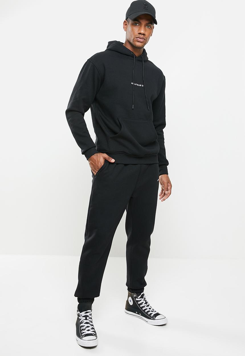 Jonathan D - Brand regular fit sweatpants - black