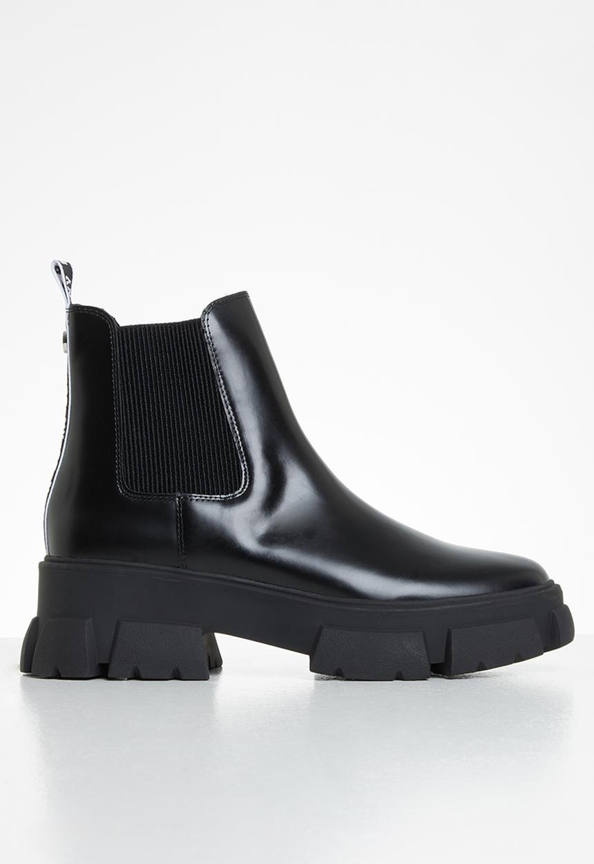 Steve Madden - Tusk leather combat chelsea - black 