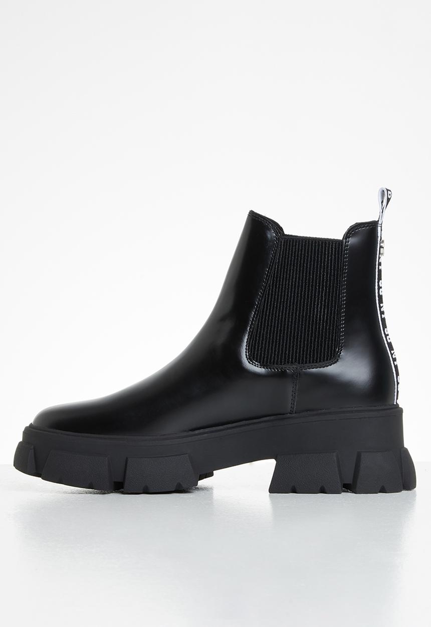 Steve Madden - Tusk leather combat chelsea - black 