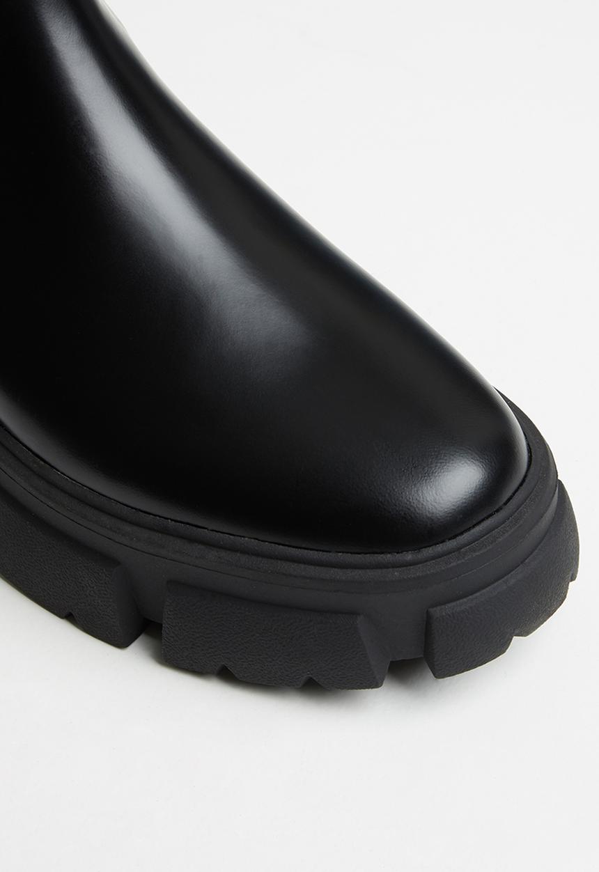 Steve Madden - Tusk leather combat chelsea - black 