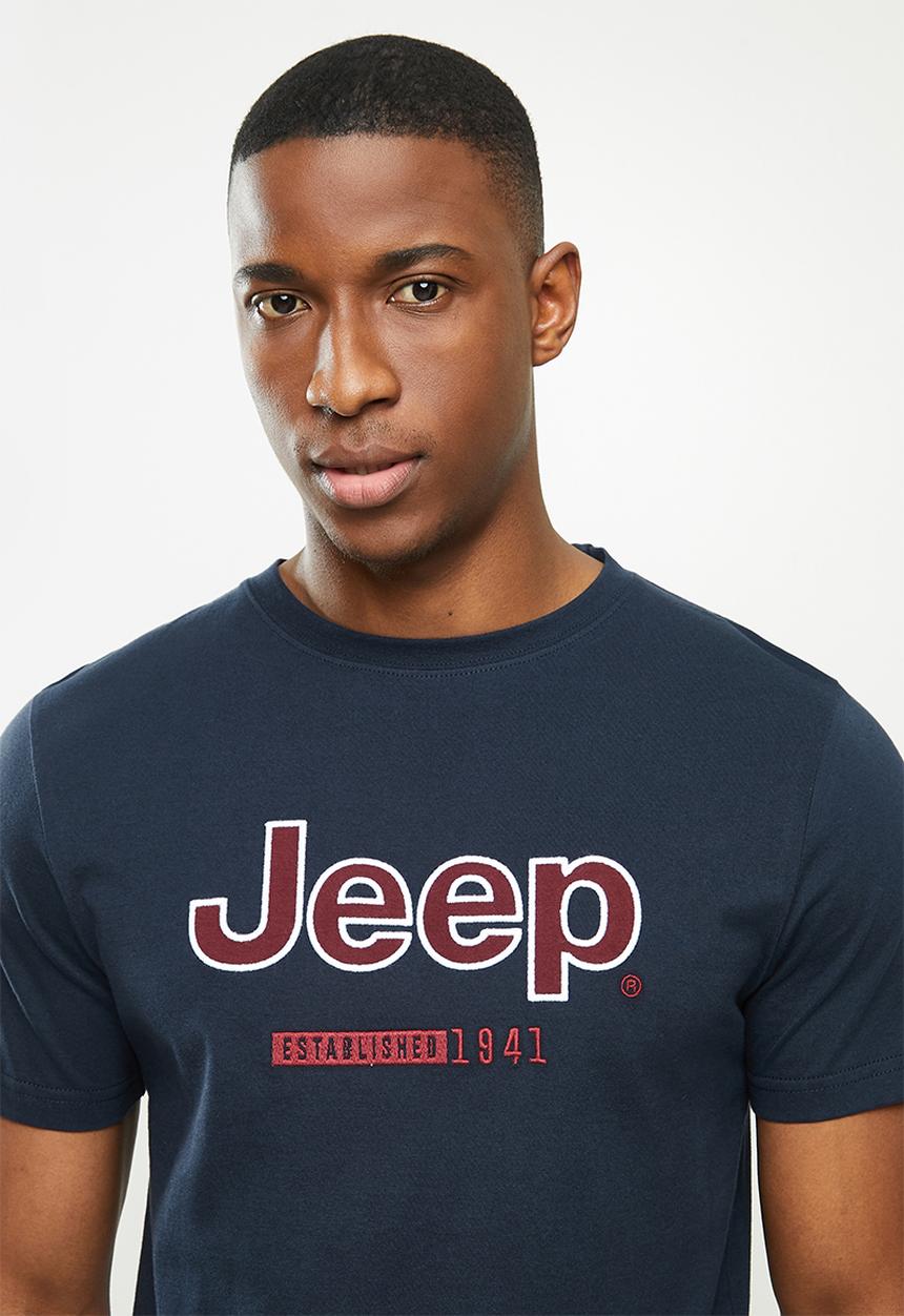 JEEP - Edison short sleeve logo tee - navy