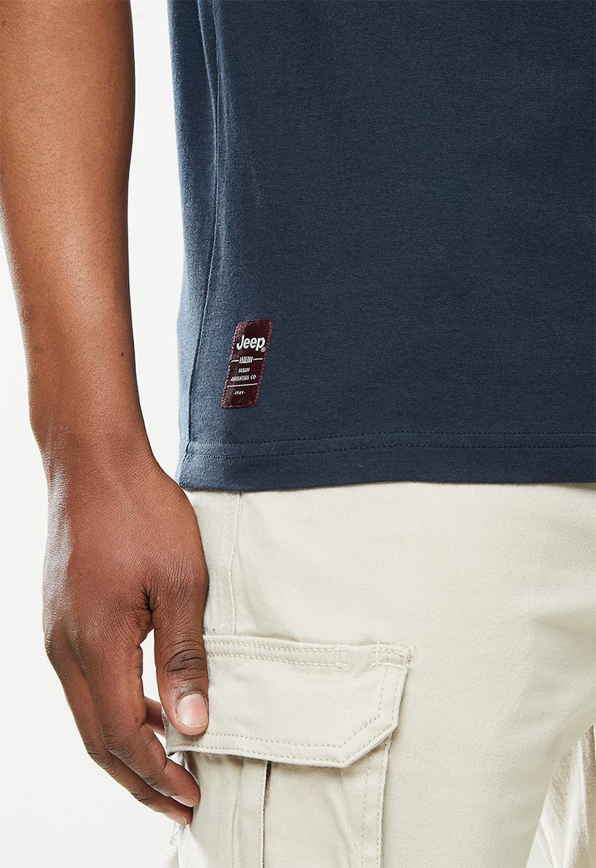 JEEP - Edison short sleeve logo tee - navy