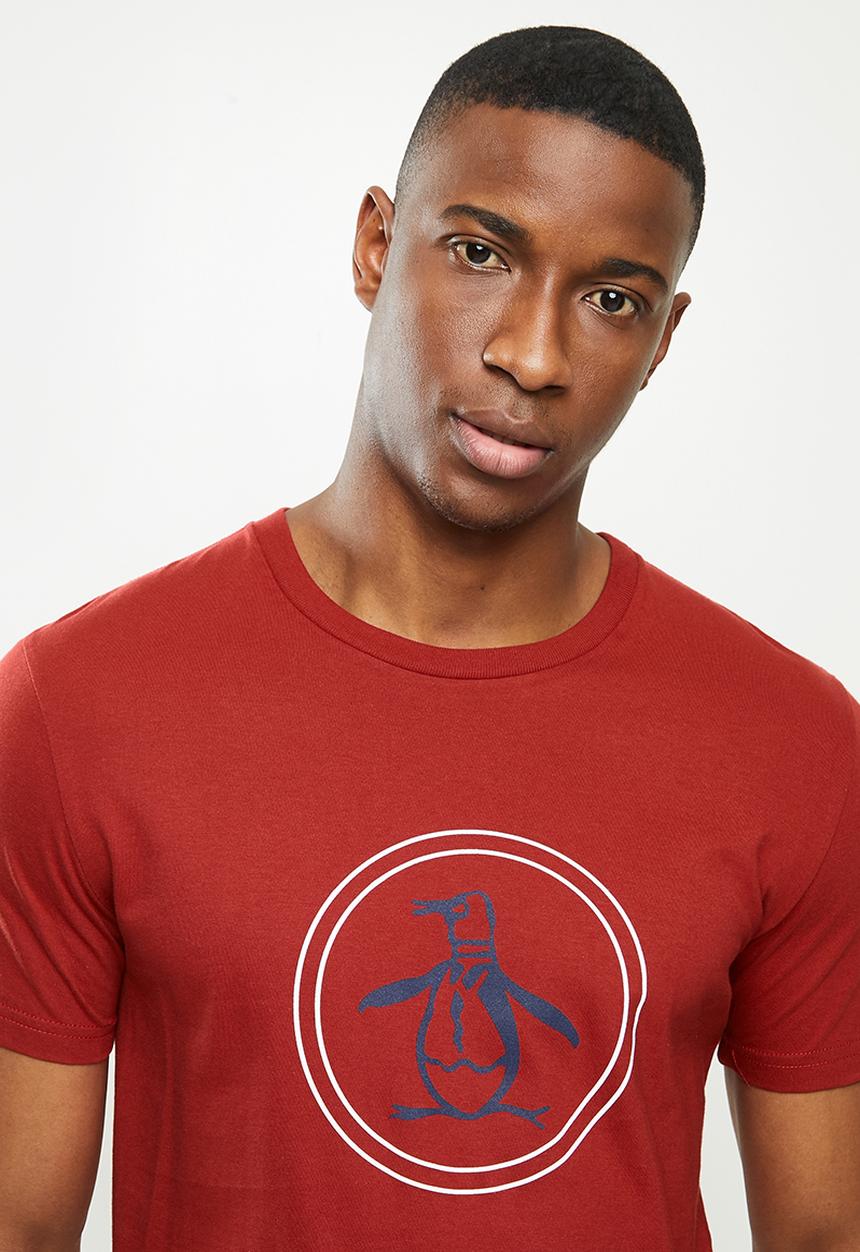 Original Penguin - Circle logo tee - cardinal red