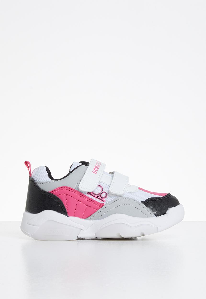 Pop Candy - Strap-on trainers - white & fuschia