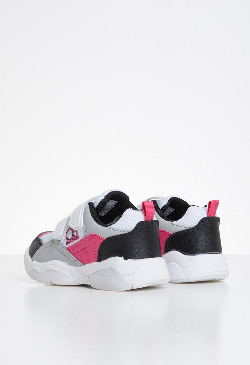 Pop Candy - Strap-on trainers - white & fuschia