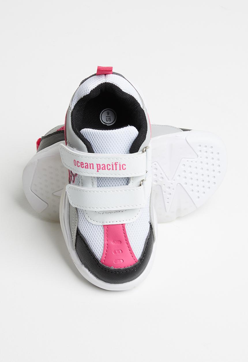 Pop Candy - Strap-on trainers - white & fuschia