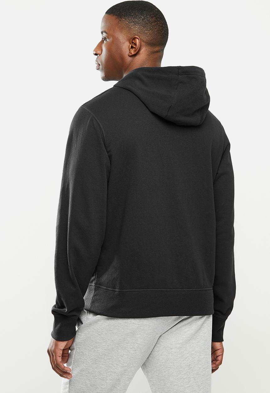 New Balance  - New Balance essentials stacked logo hoodie - black