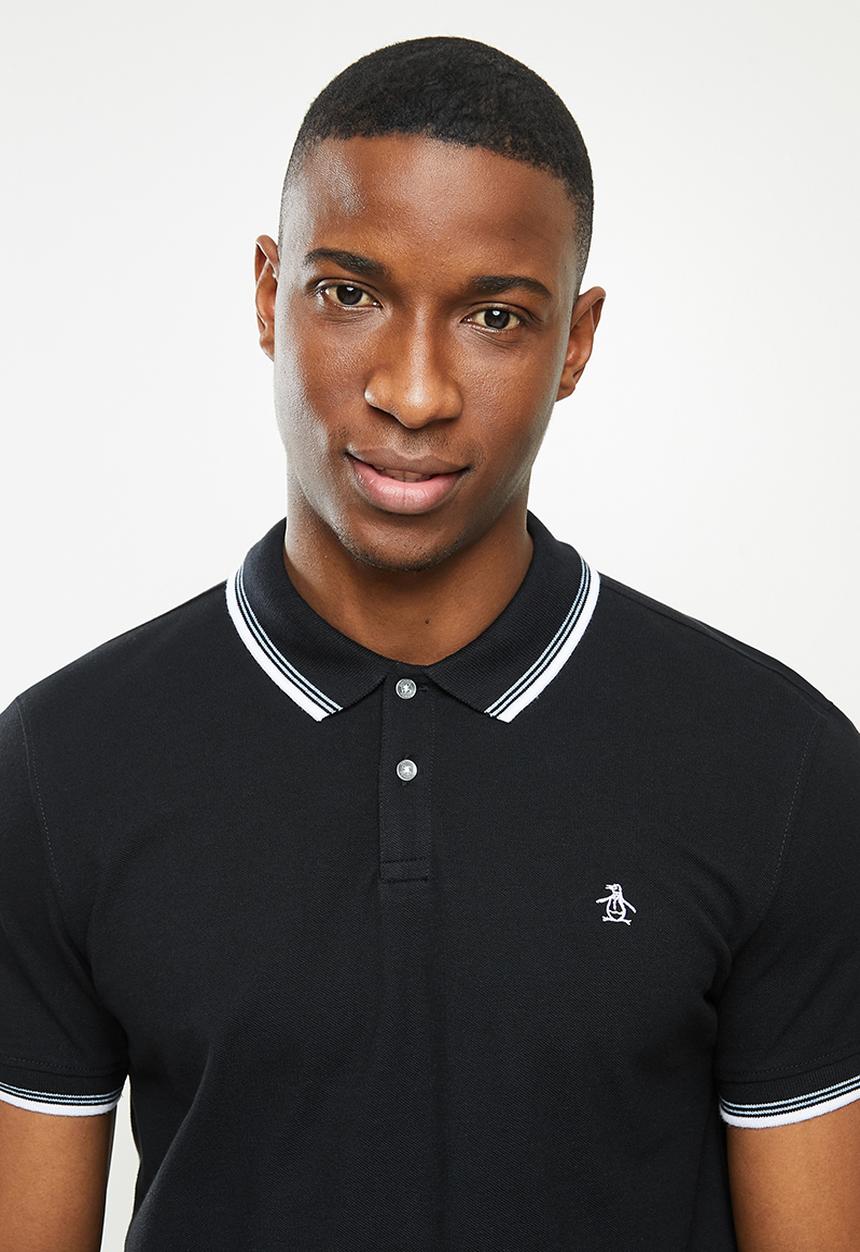 Original Penguin - Tipped polo - true black
