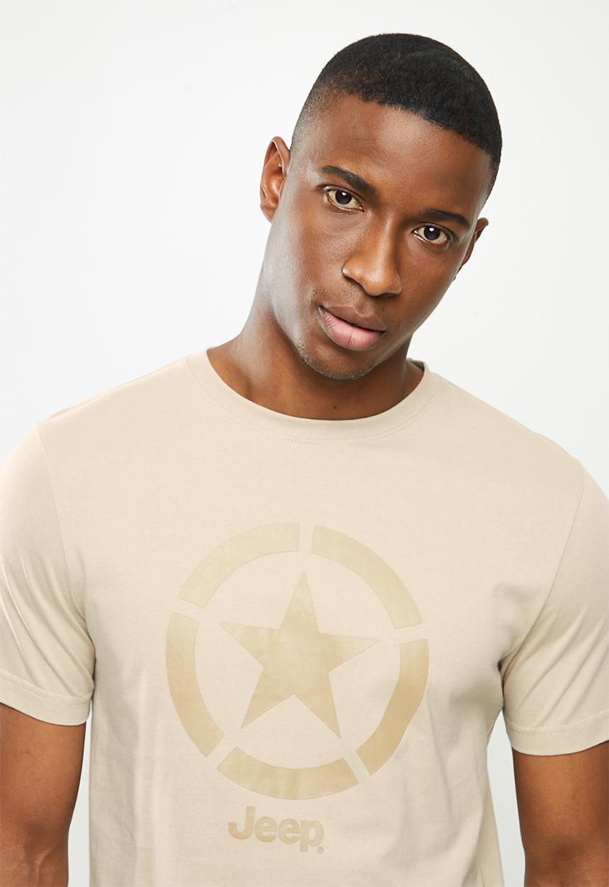 JEEP - Jeep logo short sleeve tee - stone