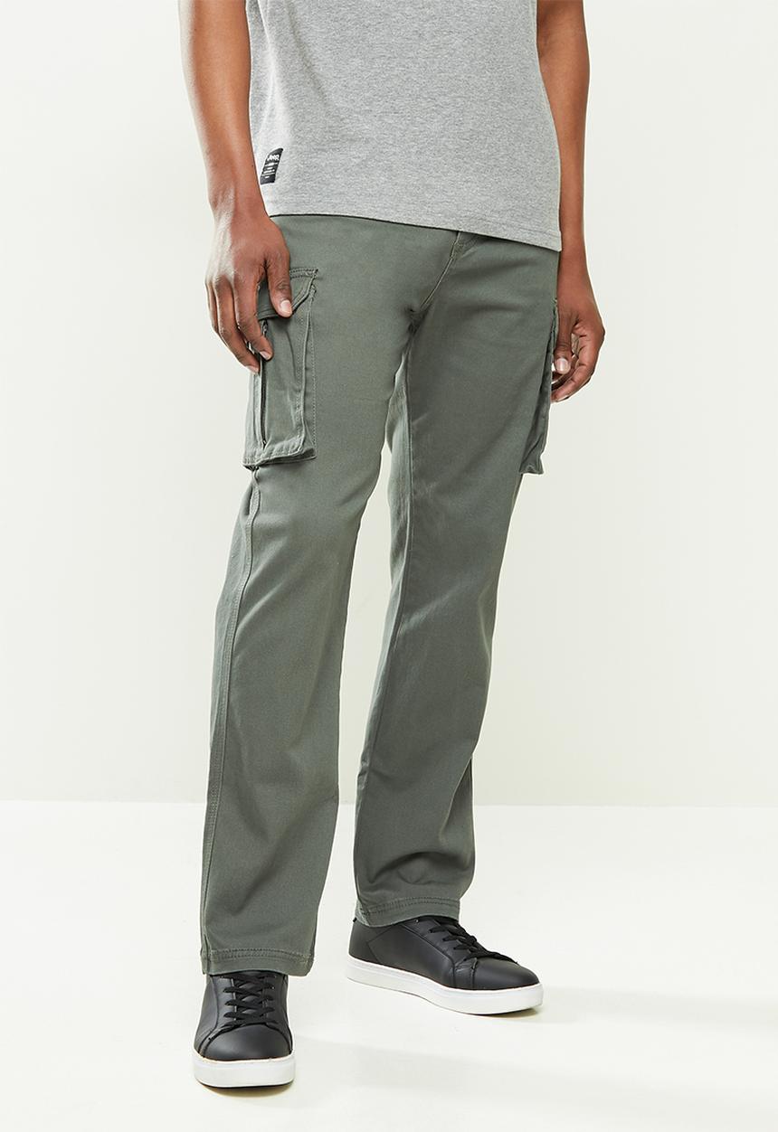 JEEP - Dawson fixed waistband cargo pants - olive