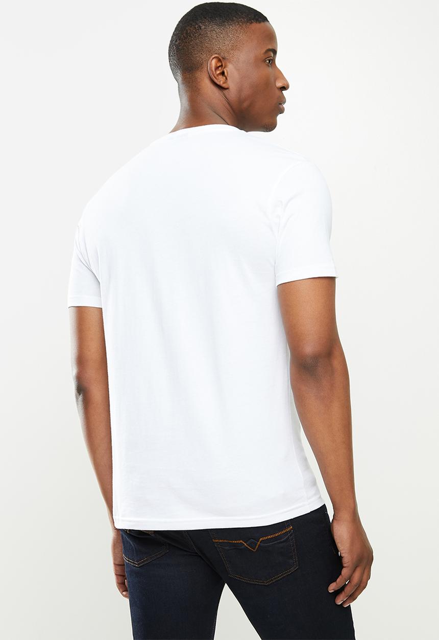 POLO - Peter crew neck logo short sleeve tee - white