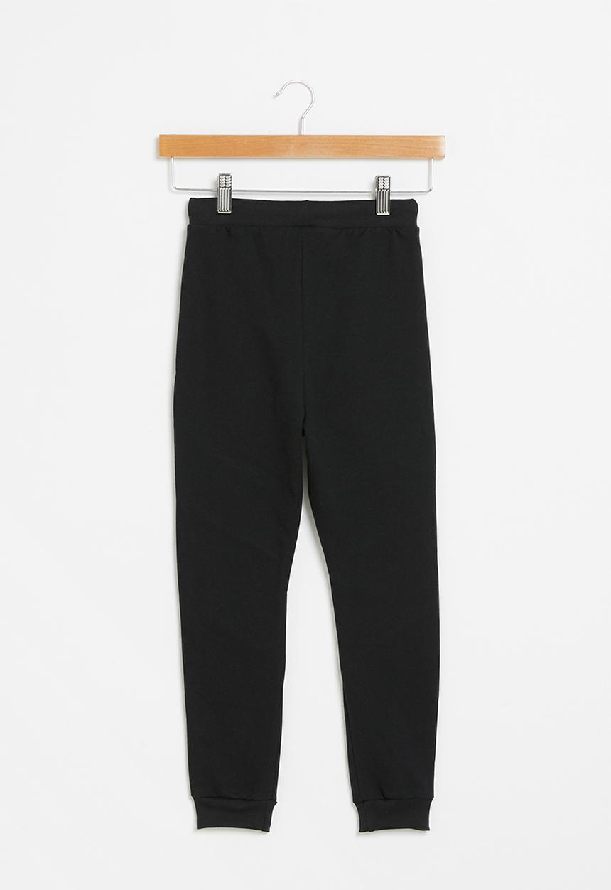 Pop Candy - Colour blocked  jogger - black