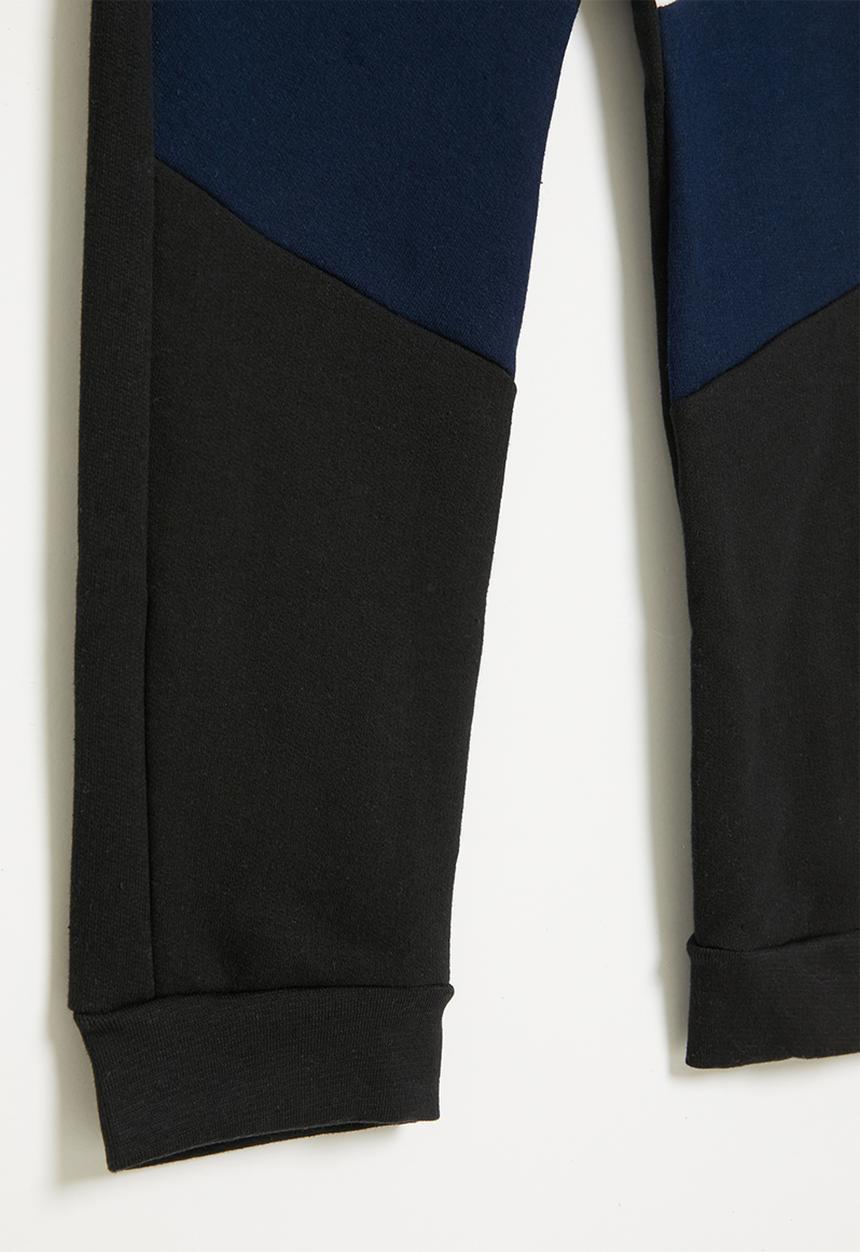 Pop Candy - Colour blocked  joggerr - black