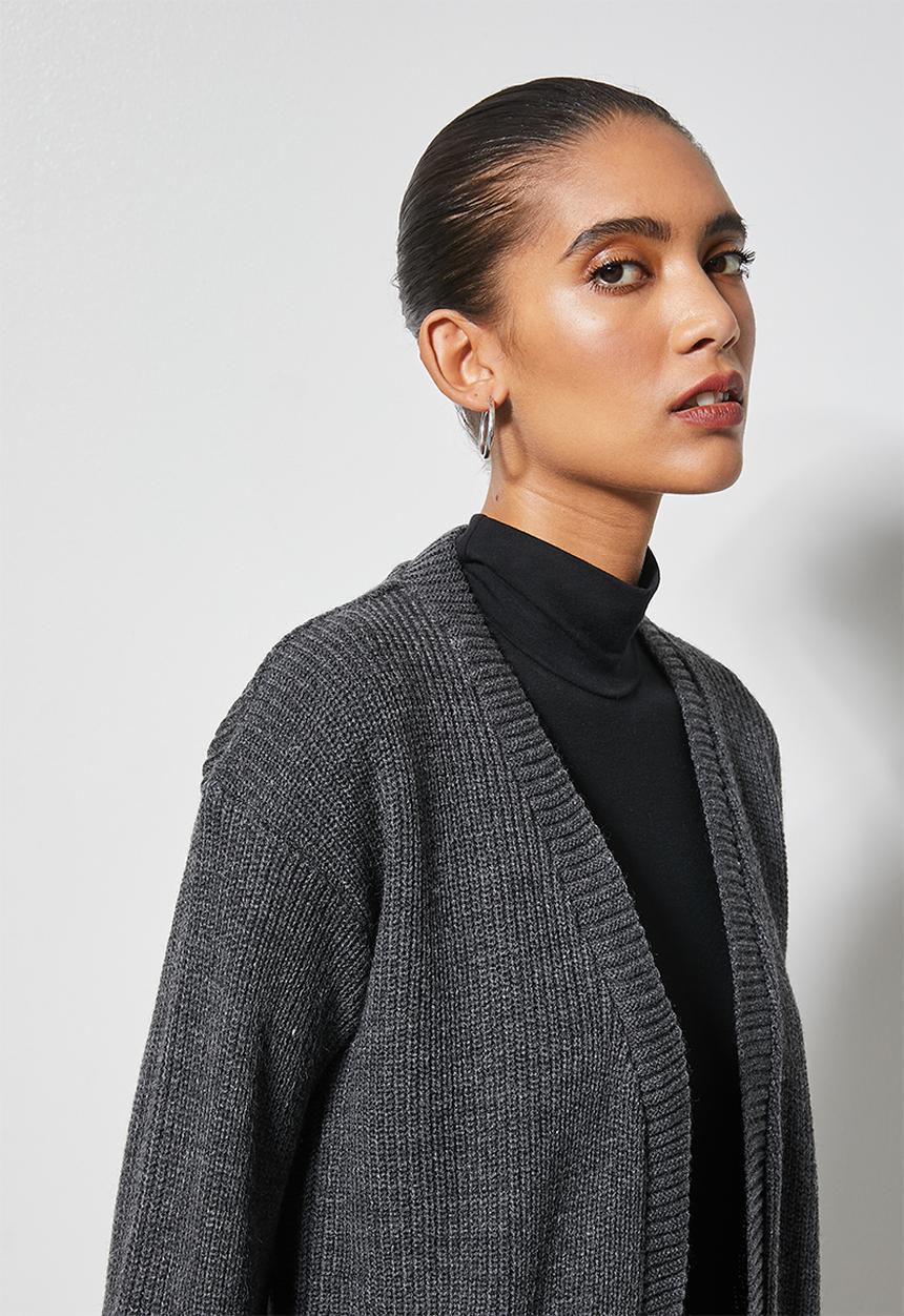 Superbalist - Blouson  sleeve cardigan - steel grey