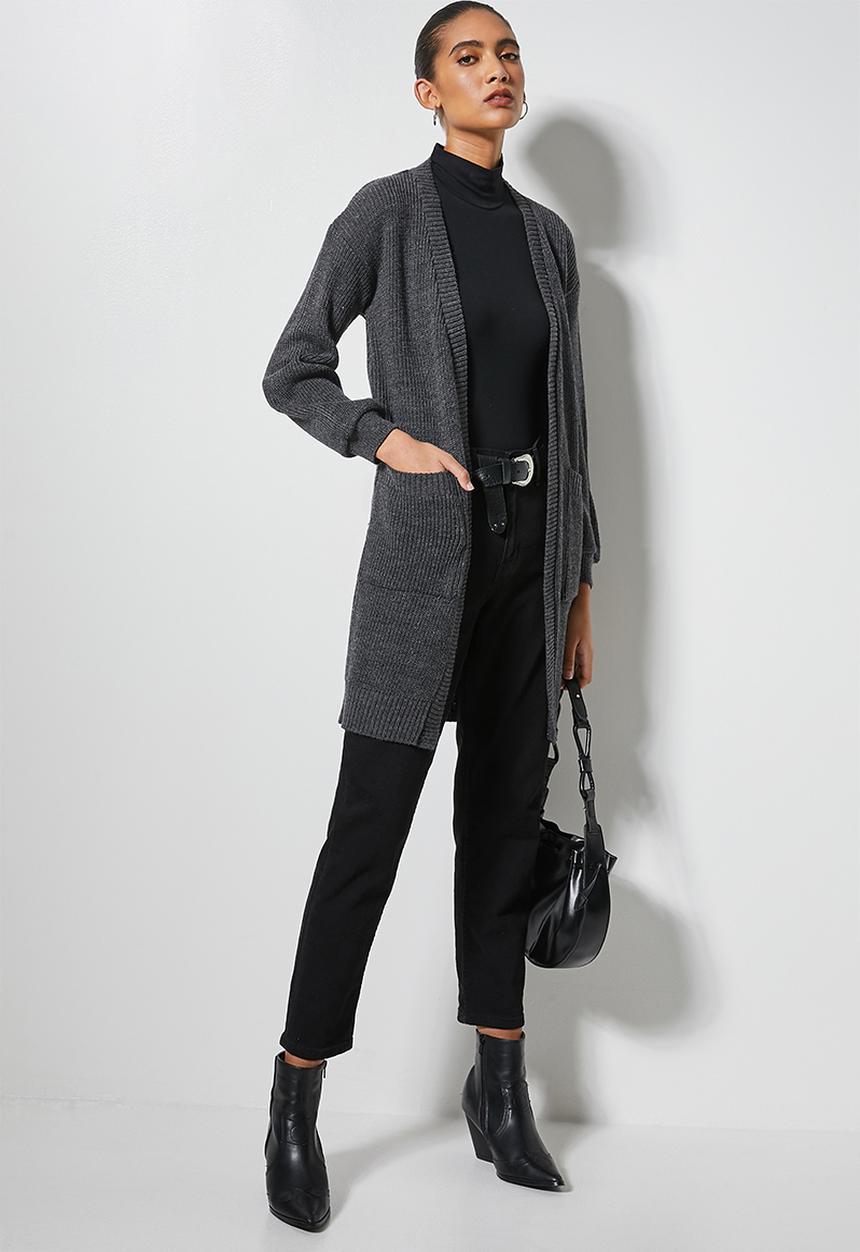 Superbalist - Blouson  sleeve cardigan - steel grey