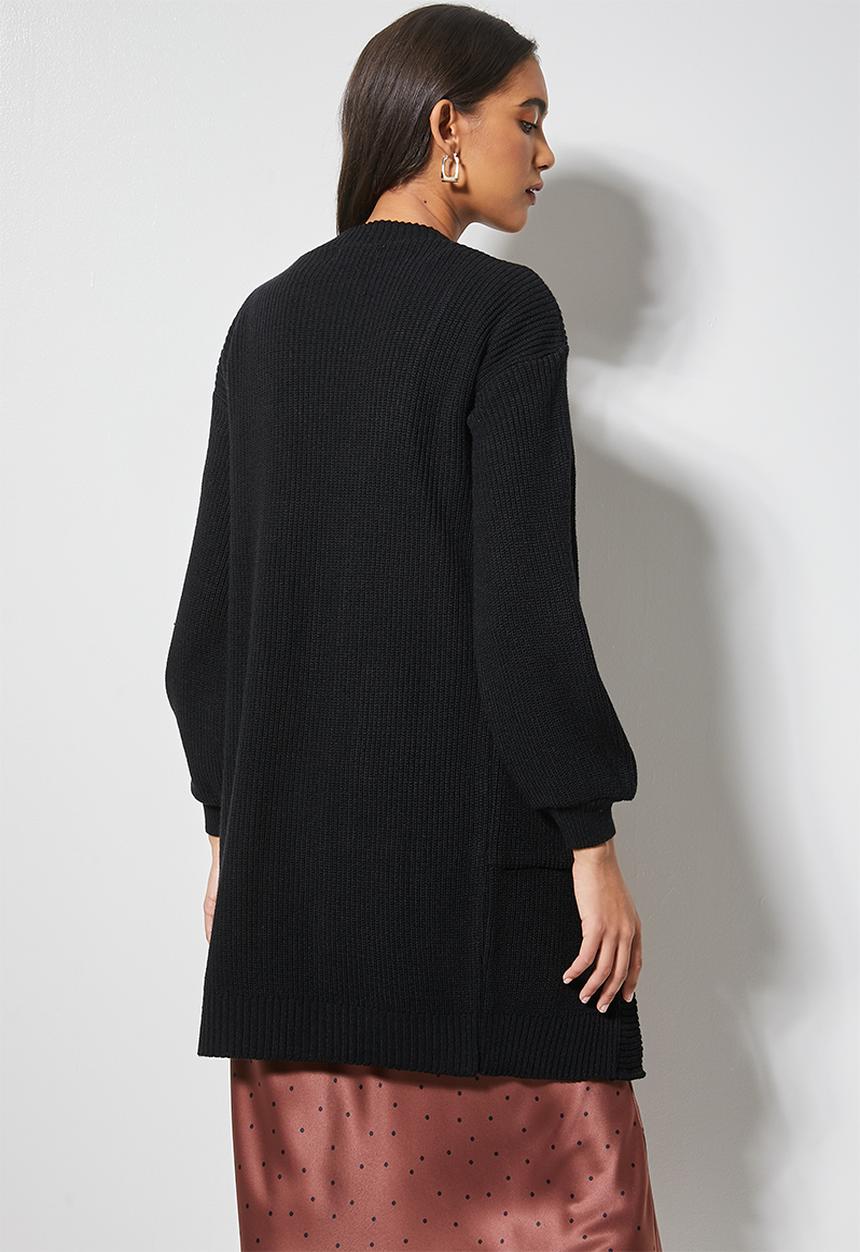Superbalist - Blouson sleeve cardigan - black