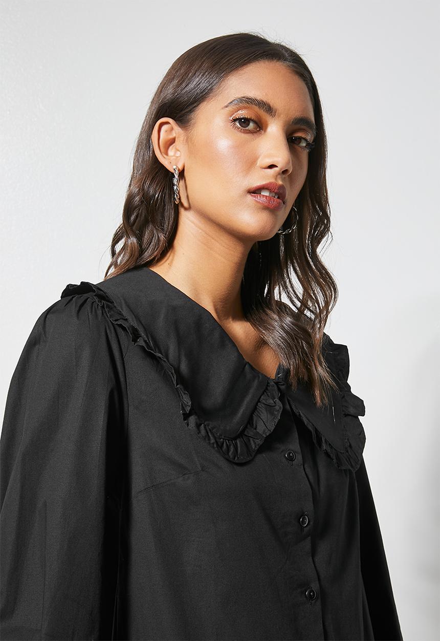 Superbalist - Peterpan collar dress - black