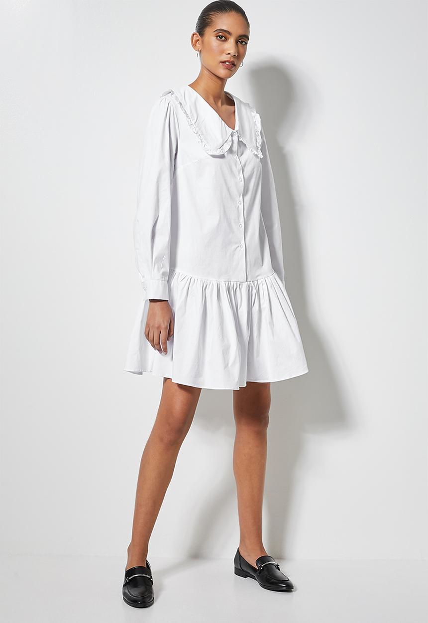 Superbalist - Peterpan collar dress - white