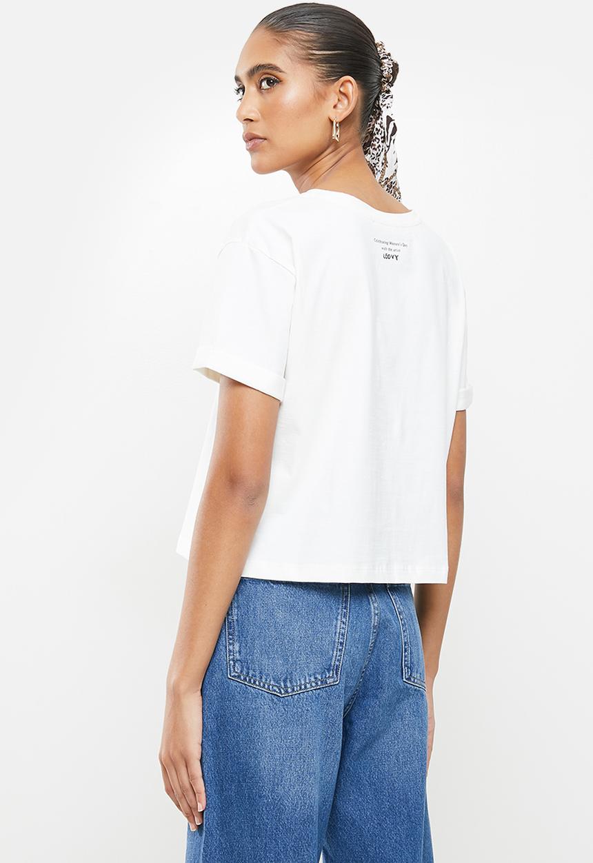 MANGO - T-shirt - off white