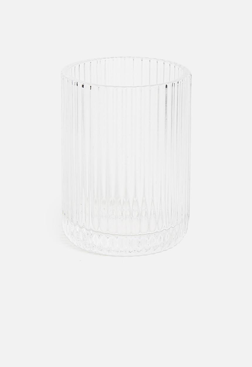 Sixth Floor - Faye ribbed glass tumbler - clear