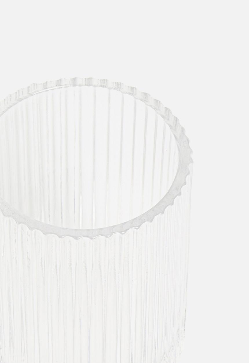 Sixth Floor - Faye ribbed glass tumbler - clear