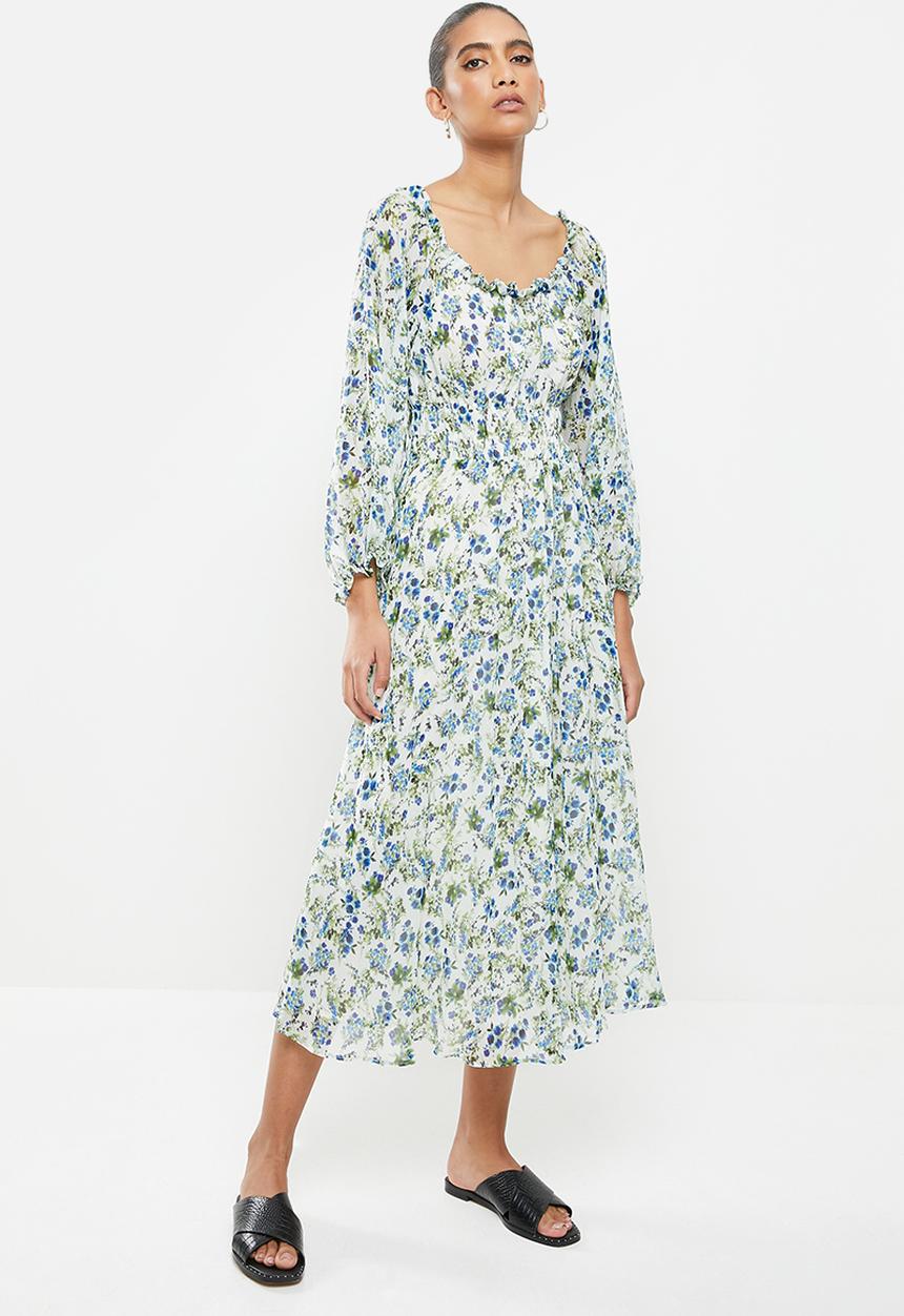 MANGO - Dress ocean - multi 