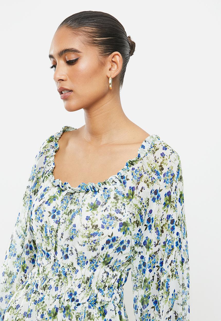 MANGO - Dress ocean - multi 