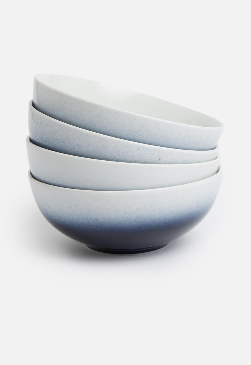 Galateo - Ombre cereal bowl set of 4- cobalt blue