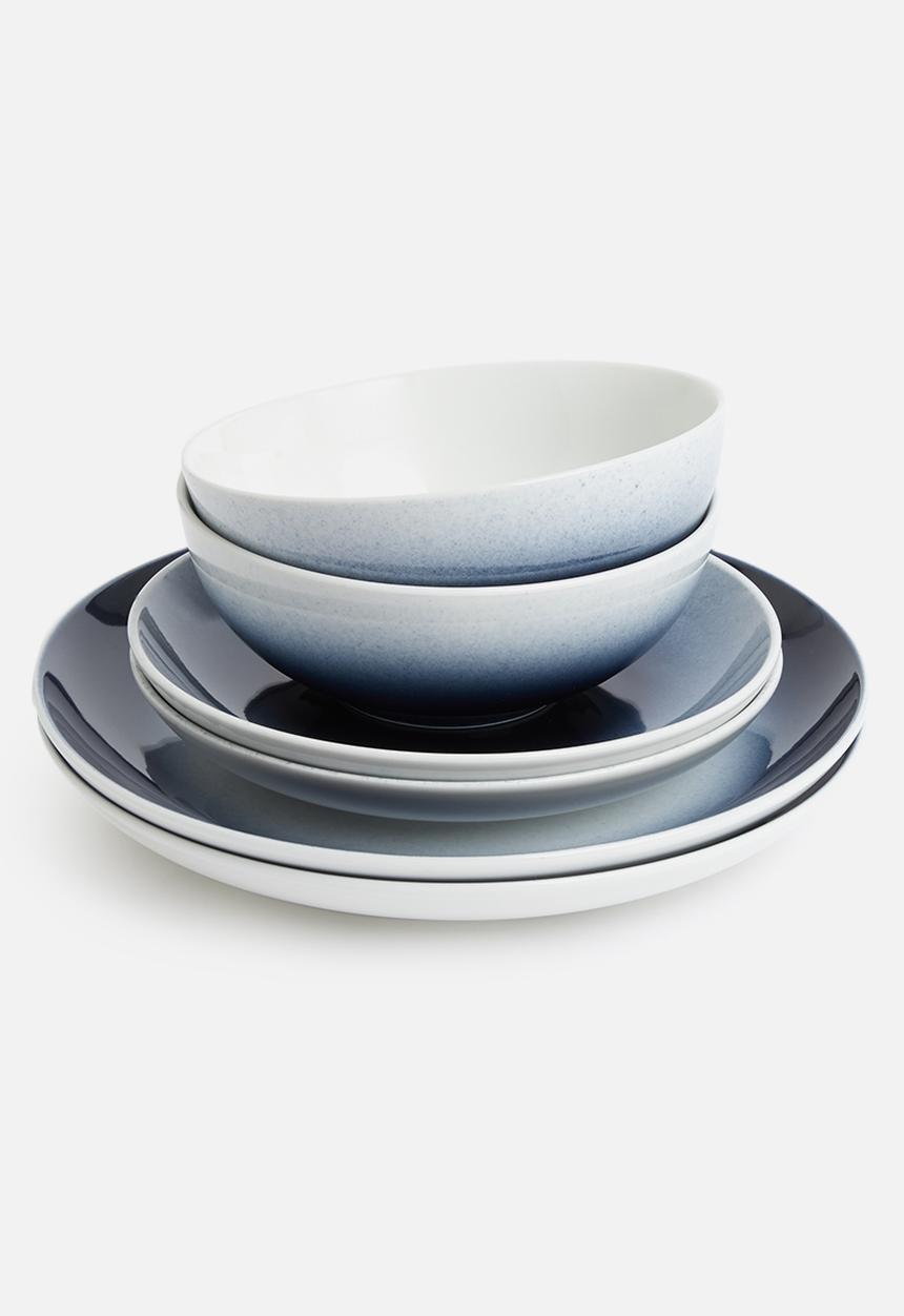 Galateo - Ombre cereal bowl set of 4- cobalt blue