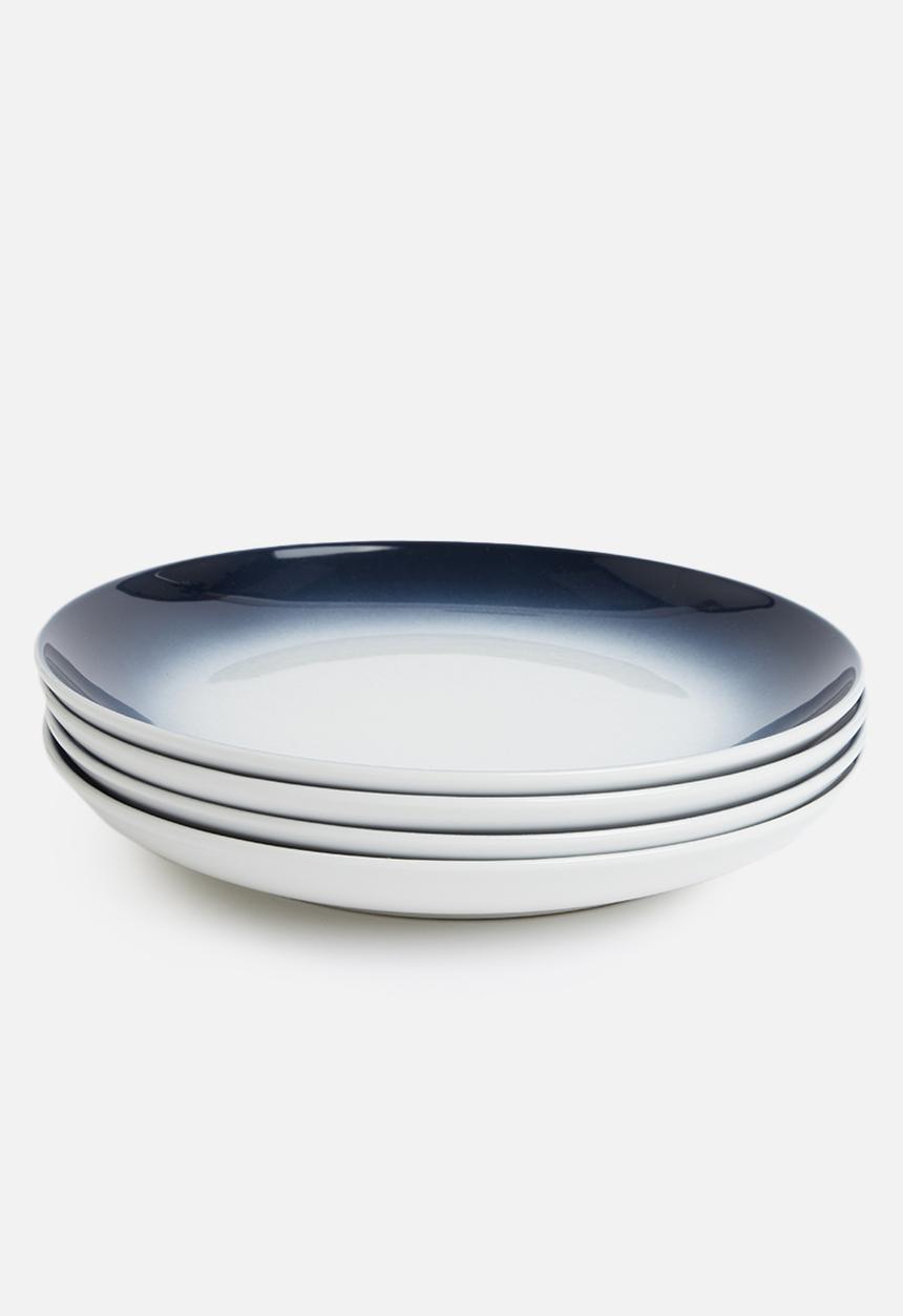 Galateo - Ombre dinner plate set of 4- cobalt blue