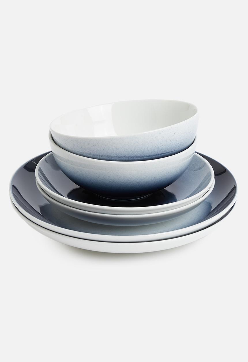 Galateo - Ombre dinner plate set of 4- cobalt blue