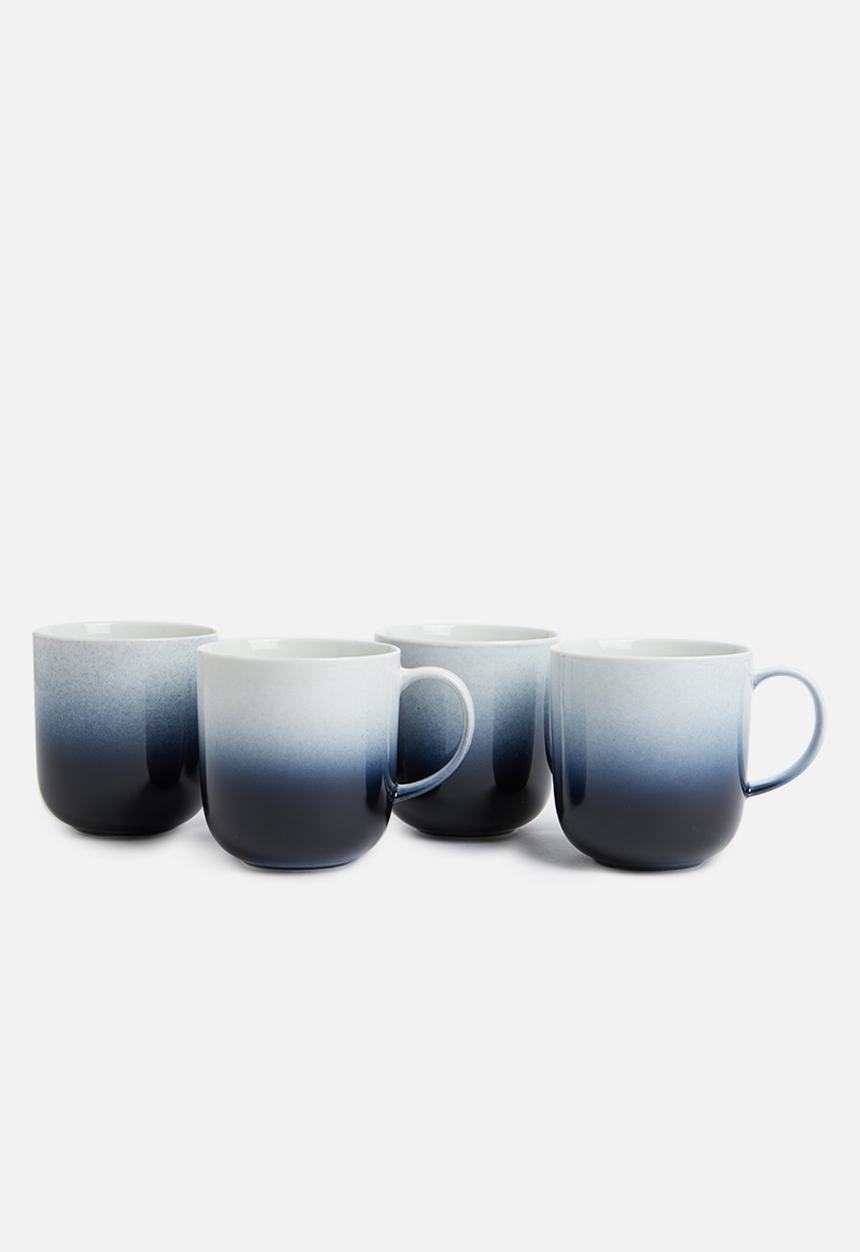 Galateo - Ombre mug set of 4-cobalt blue