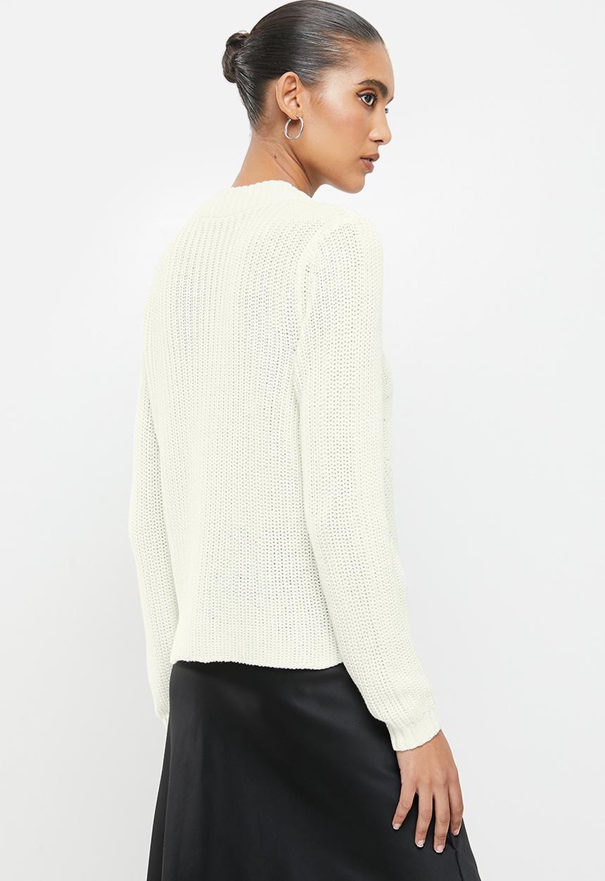 ONLY - Leela life long sleeve pullover knit - cream 