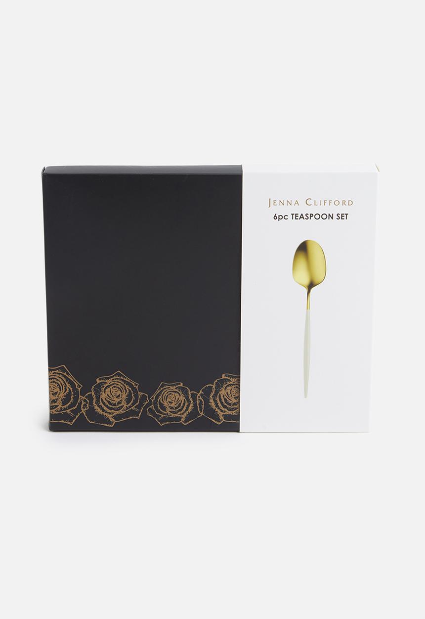 Jenna Clifford - Satin teaspoon set of 6-gold