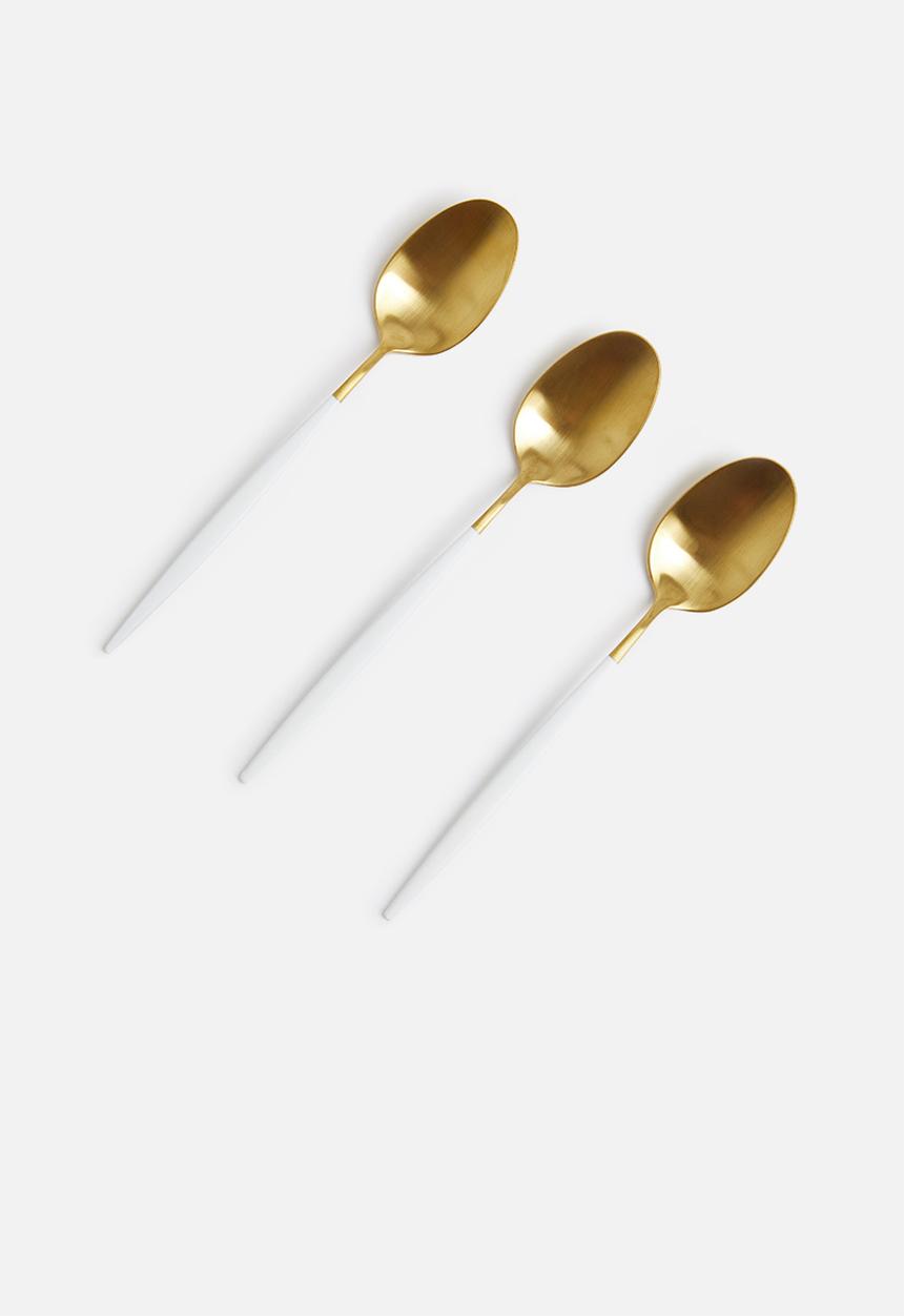 Jenna Clifford - Satin teaspoon set of 6-gold