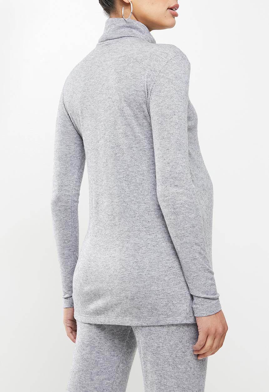 Superbalist - Nursing roll neck top - grey melange