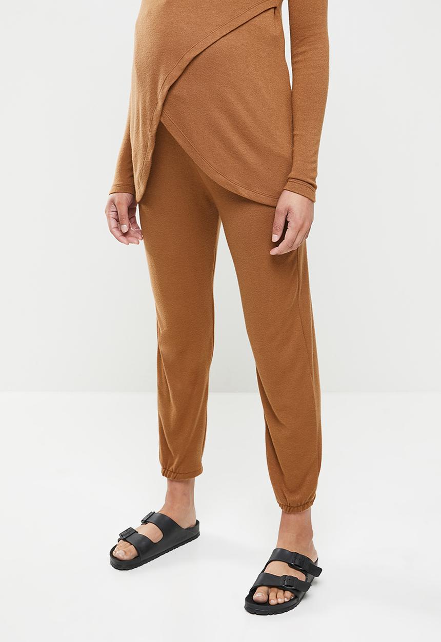 Superbalist - Soft tummy band drawstring jogger - tobacco