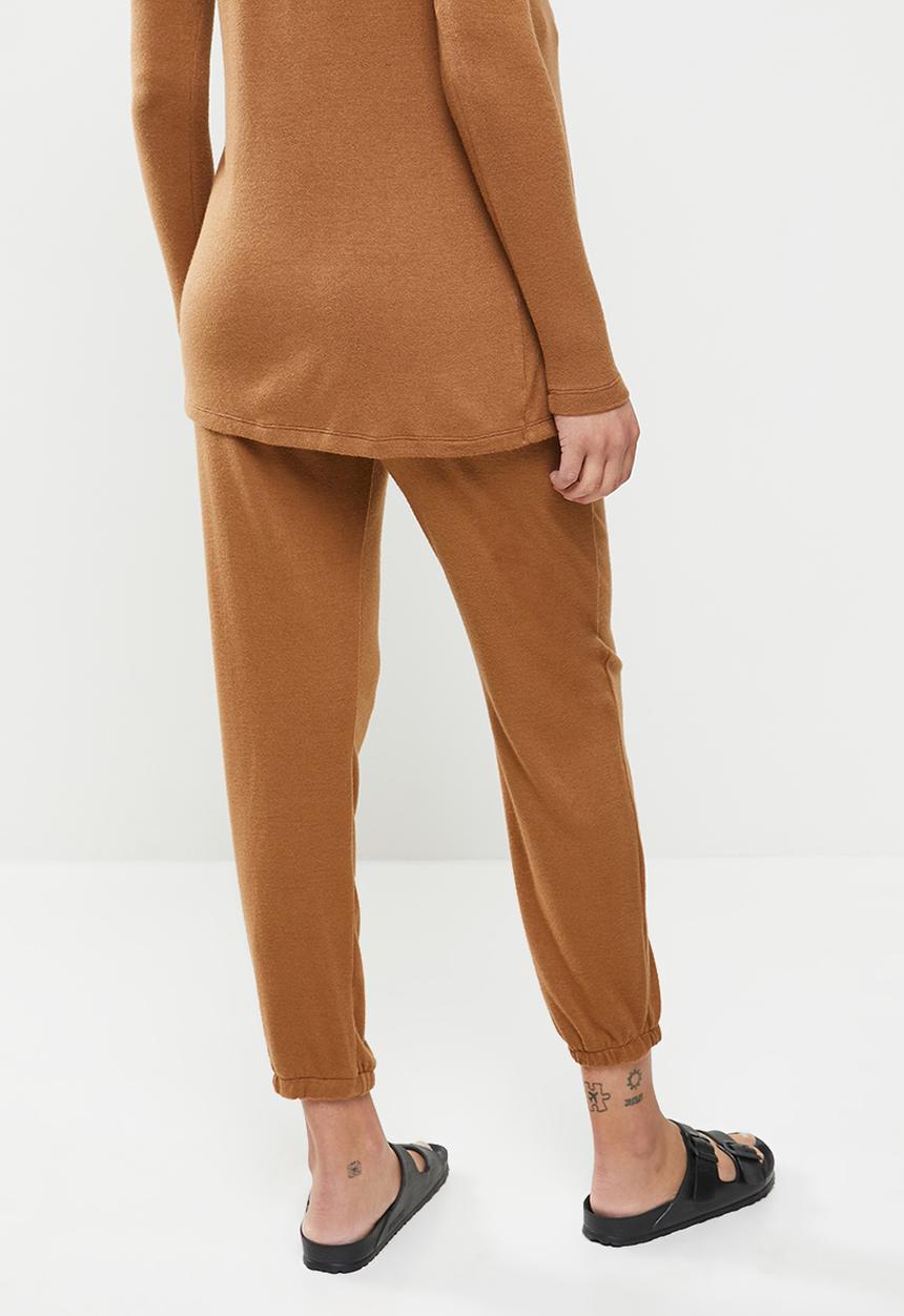 Superbalist - Soft tummy band drawstring jogger - tobacco