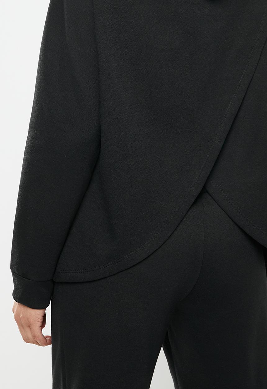Superbalist - Maternity drop shoulder back wrap hoodie - black