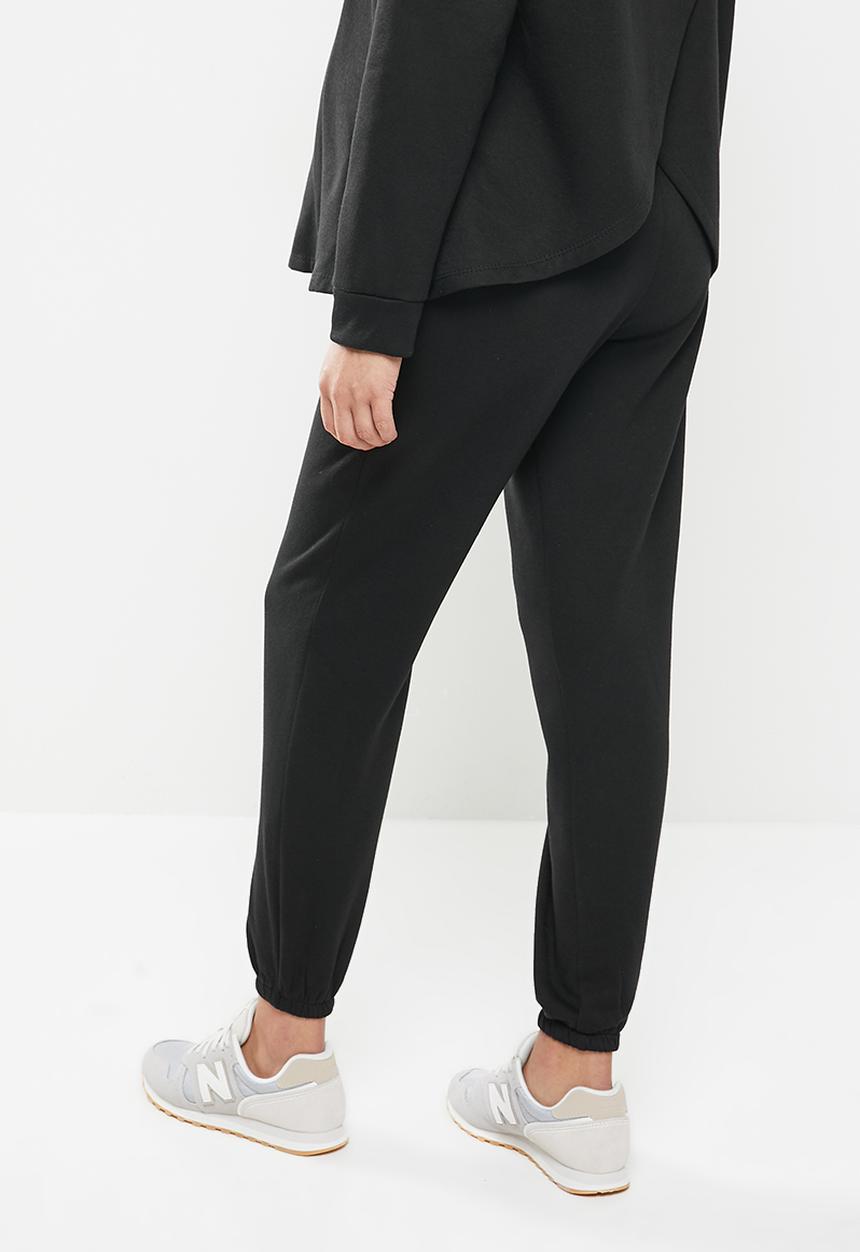 Superbalist - Cuffed tummy band jogger - black
