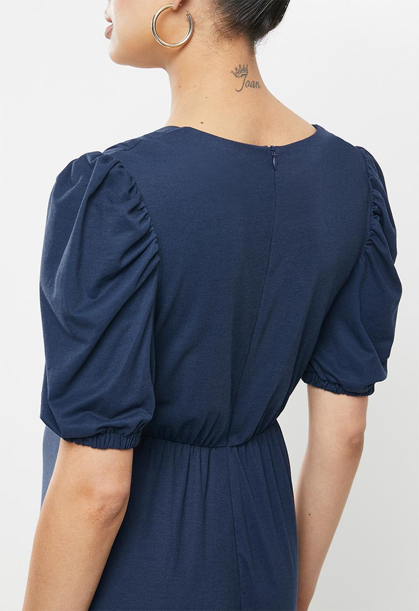 Glamorous - Maternity drape front dress - navy