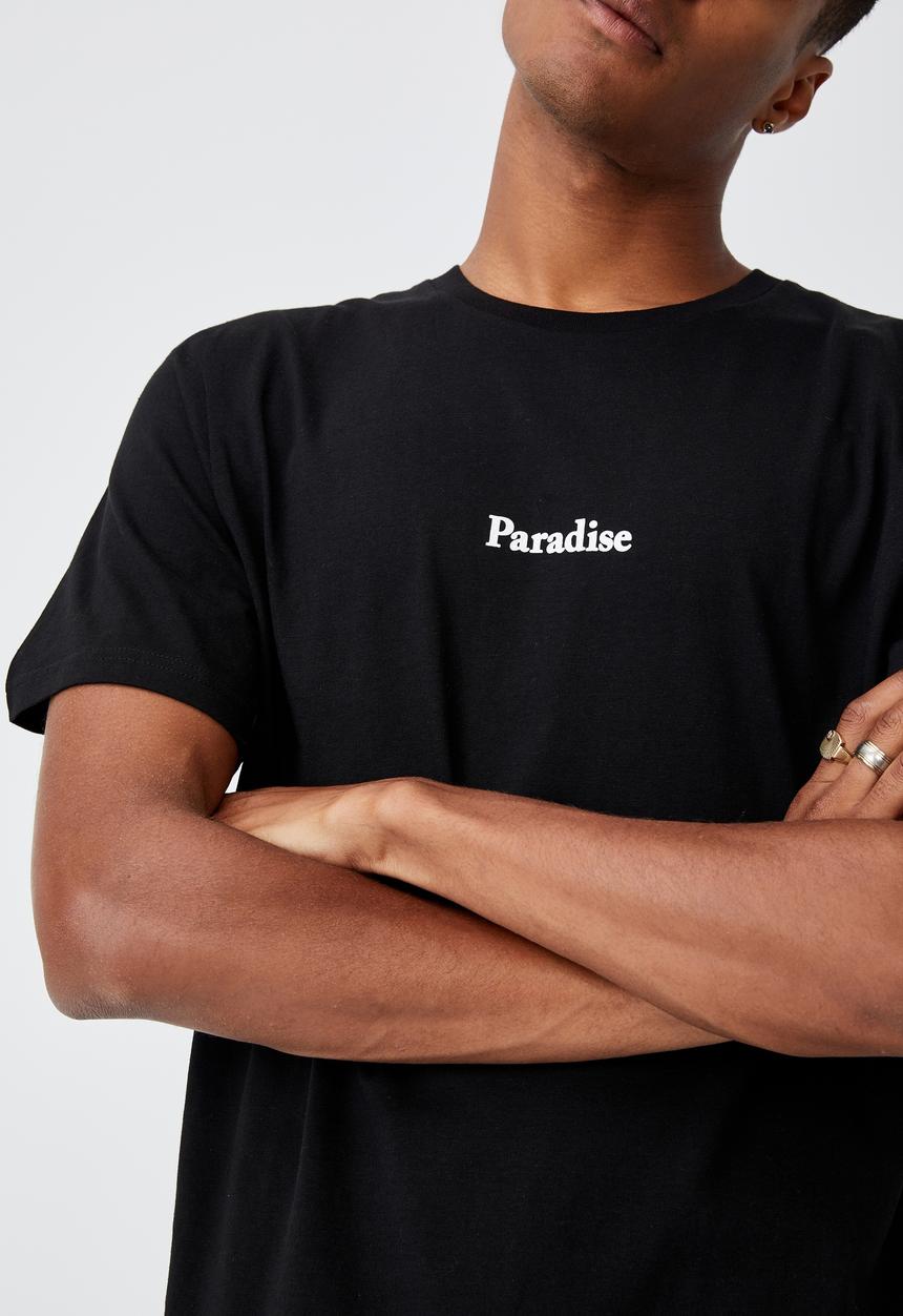 Cotton On - Tbar text t-shirt - black