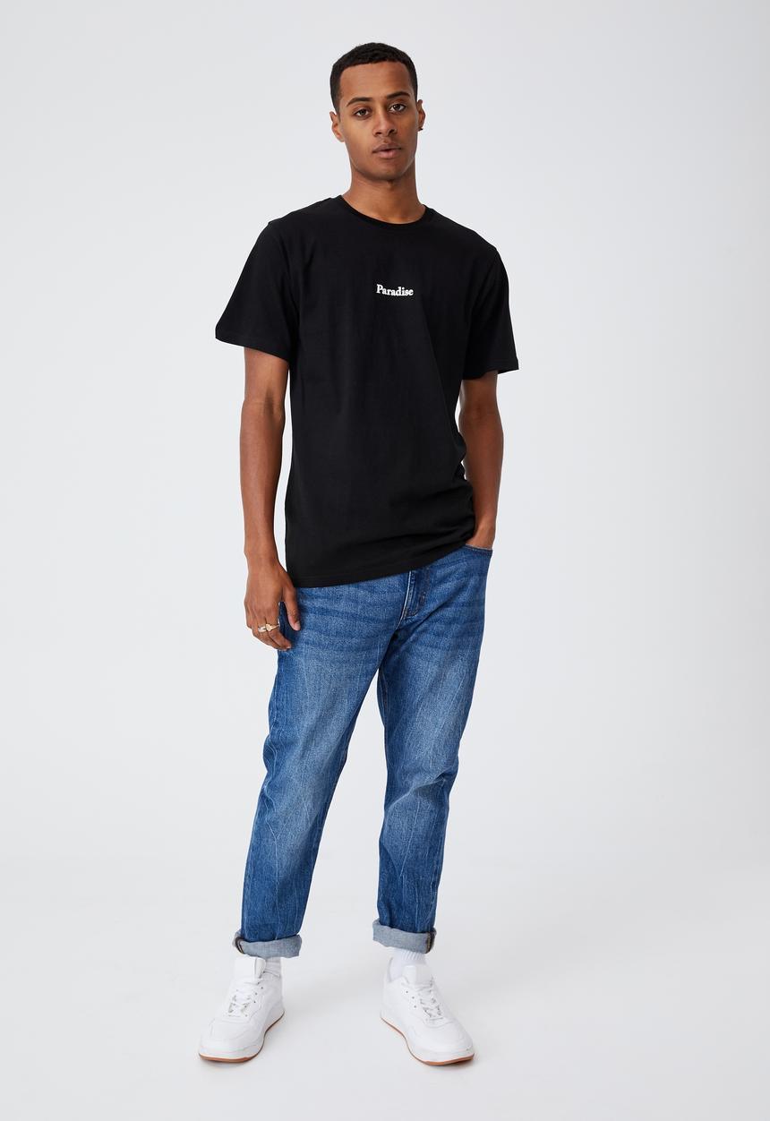 Cotton On - Tbar text t-shirt - black