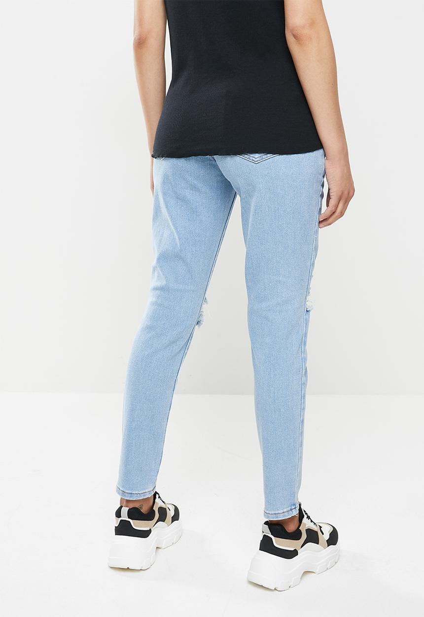 Missguided - Maternity riot ripped comfort stretch - blue